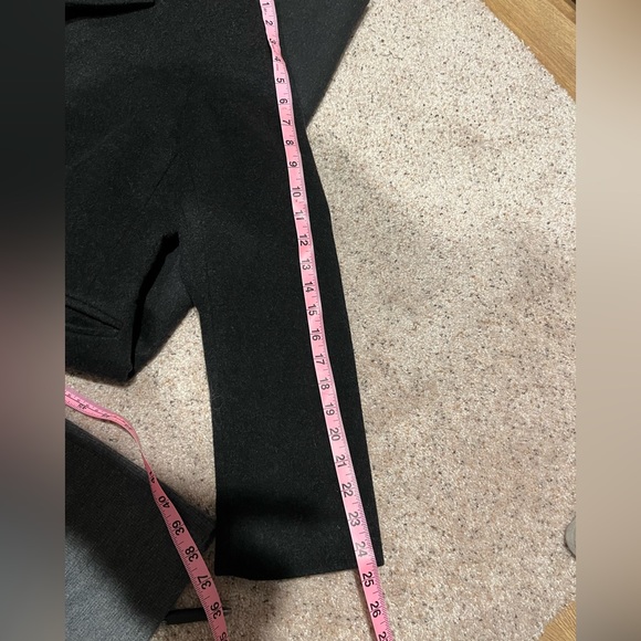 J. Crew Wool Cashmere Blend Blazer Coat 12 Black Button Front Pockets #6601 - Picture 7 of 8